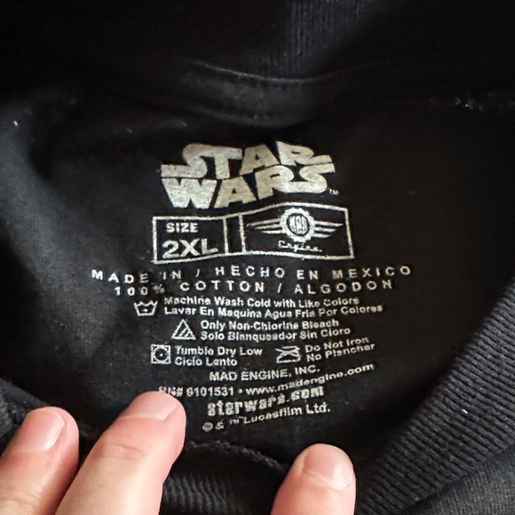 Star Wars Black Cotton T-Shirt - Picture 2 of 3